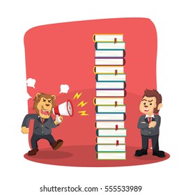 business monkey blocking shout with book