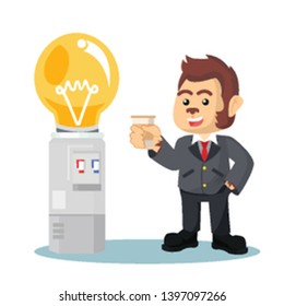 business monkey and bulb dispenser