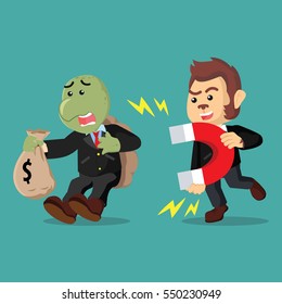 business monkey magneting business turtle
