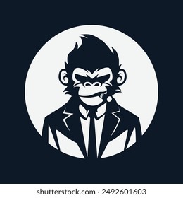 Business monkey vector design concept