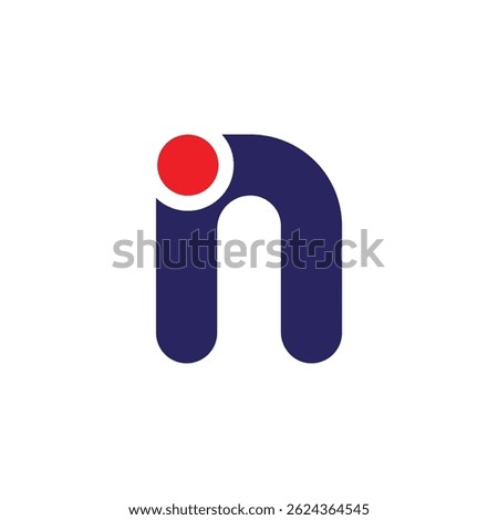Business Monogram Logo Letter n