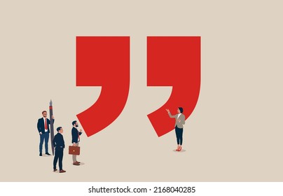 Business Motivation Speech, Pep Talk Abstract. Symbol Of Quote, Message, Announcement.