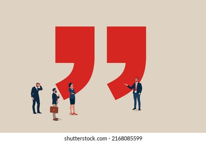 Business Motivation Speech, Pep Talk Abstract. Symbol Of Quote, Message, Announcement.