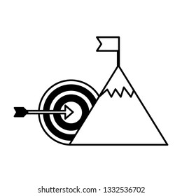 business mountain and target