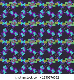 Business multicolor seamless pattern badge with tape.