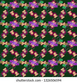 Business multicolor seamless pattern badge with tape.