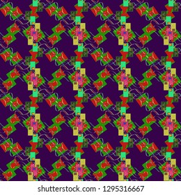 Business multicolored seamless pattern badge with tape.