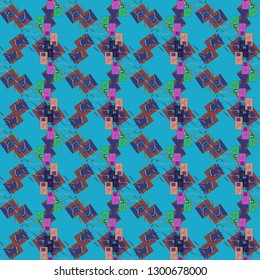 Business multicolored seamless pattern badge with tape.