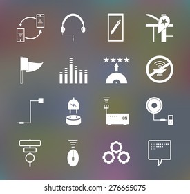 business  multimedia icons vector