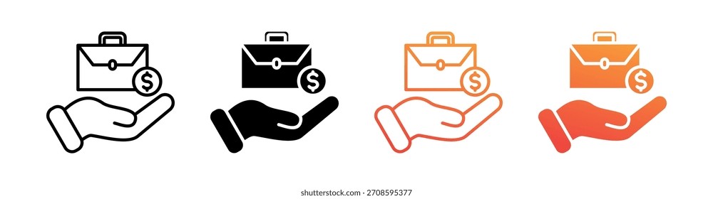 Business Multiple Style Icon Set Vector