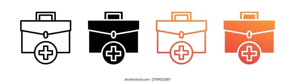 Business Multiple Style Icon Set Vector
