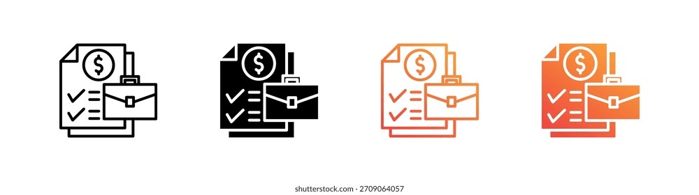 Business Multiple Style Icon Set Vector