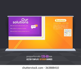Business Multipurpose Theme Outdoor Banner Design, Advertising Vector Template 