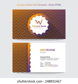 Business name card abstract background. Vector illustration.