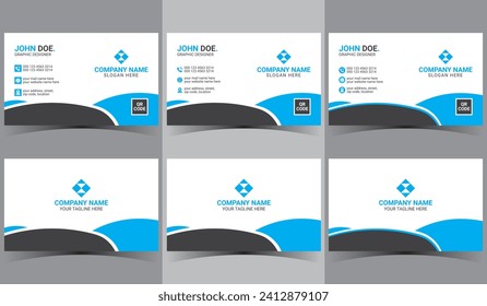 business name card design print ready background template