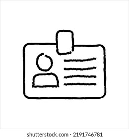 Business name card hand-drawn icon vector graphic illustration