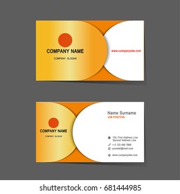 Business name card set template. design template. Vector illustration. Annual report.