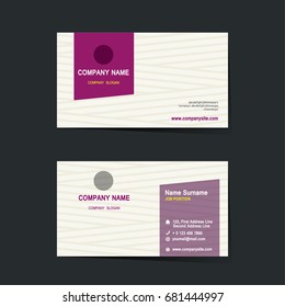 Business name card set template. design template. Vector illustration. Annual report.