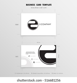 Business name card template.Vector illustration