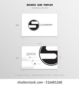 Business name card template.Vector illustration