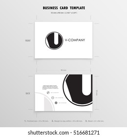 Business name card template.Vector illustration