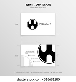 Business name card template.Vector illustration