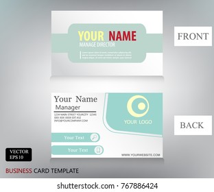 business name card vector design blue style