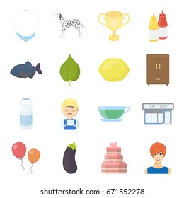 business, nature, achievements and other web icon in cartoon style.girl, haircut, resticons in set collection.