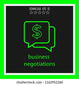 business negatiations vector icon