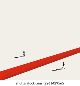 Business negotiation obstacle abstract vector concept. Symbol of discussion, challenge, communication. Minimal design eps10 illustration.