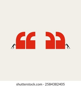 Business negotiation vector concept. Symbol of communication, conversation, connection. Minimal design eps10 illustration.