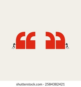 Business negotiation vector concept. Symbol of communication, conversation, connection. Minimal design eps10 illustration.