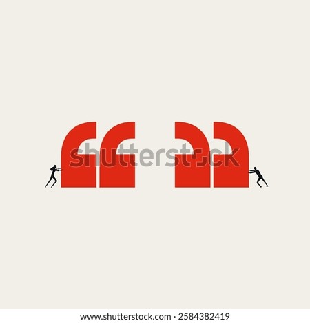 Business negotiation vector concept. Symbol of communication, conversation, connection. Minimal design eps10 illustration.