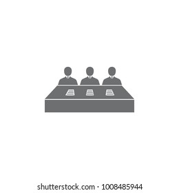 business negotiations table icon. Simple element illustration. Business icons universal for web and mobile on white background