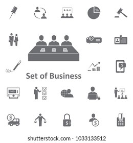 business negotiations table icon. Simple element illustration. Business icons universal for web and mobile on white background