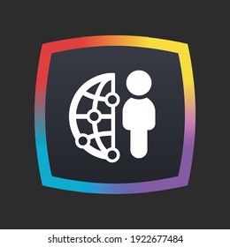 Red de negocios: botón Icono de aplicación