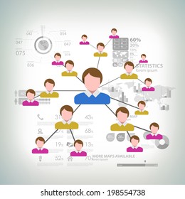 Business Network Concept Present By Multilevel Businessman Connection 
