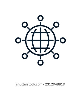 Concepto de red empresarial. Icono del vector aislado en fondo blanco.