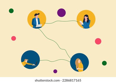 Business network and contacts. concept of connection, technology, communication.