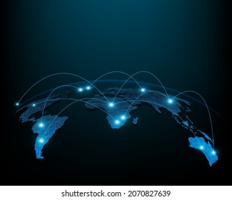 Business network and currency exchange international illustration money transfer