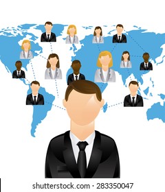 business network design, vector illustration eps10 graphic 