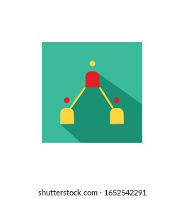 Business network flat icon vector 