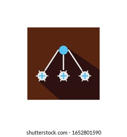 Business network flat icon vector 