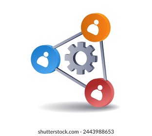 Business network flat isometric 3d illustration - Powered by Shutterstock - Get 15% off with code: PIKWIZARD15