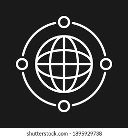 Business Network, Business Flow, Globe, Connect Icon Vector Image. Can Also Be Used For Business And Office. Suitable For Use On Web Apps, Mobile Apps And Print Media.