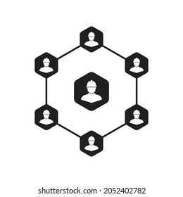Business network icon design isolated on white background