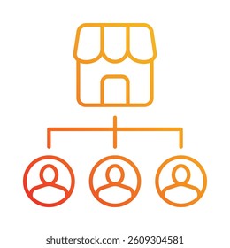 Business Network Icon Element for Design