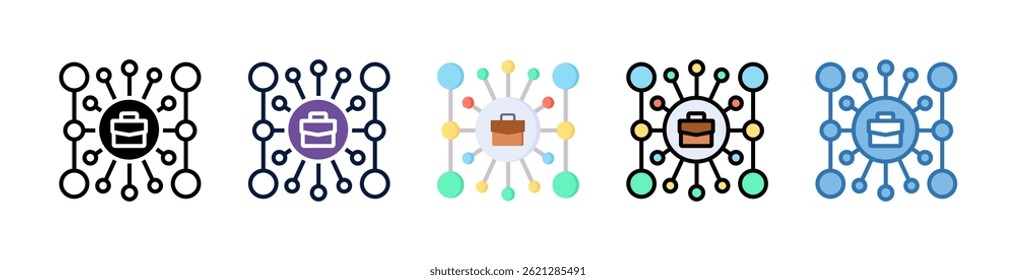 Icon-Element des Unternehmensnetzwerks für Design
