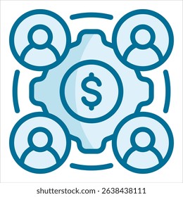 Business Network Icon Element For Design