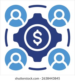 Business Network Icon Element For Design